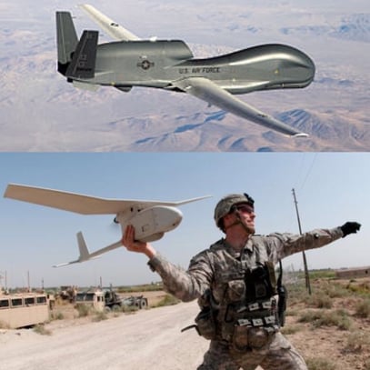 Military Drones: Northrop Grumman’s Global Hawk vs Aerovironment’s Raven
